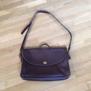 Vintage full grain leather coach bag.